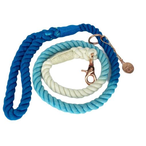 Blueberry and Cream Ombre Rope Leash 4ft - Image 3