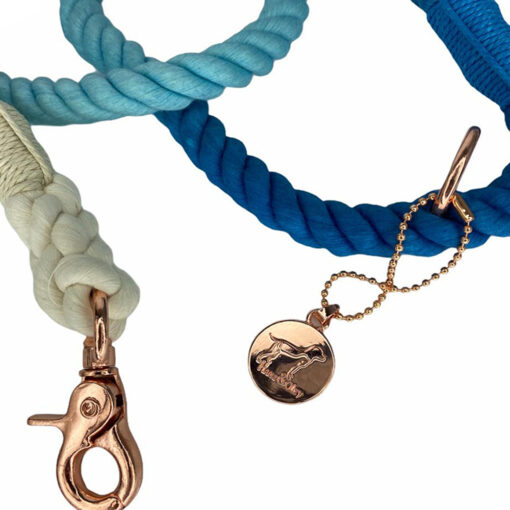 Blueberry and Cream Ombre Rope Leash 4ft - Image 2
