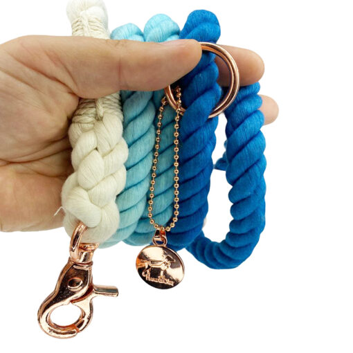Blueberry and Cream Ombre Rope Leash 4ft - Image 4