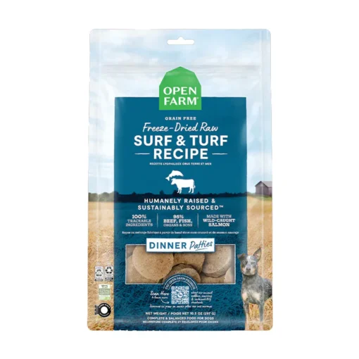 Open Farm Freeze Dried Raw Surf & Turf Patties Dry Dog Food 297G (Expiry 04-04-2026)
