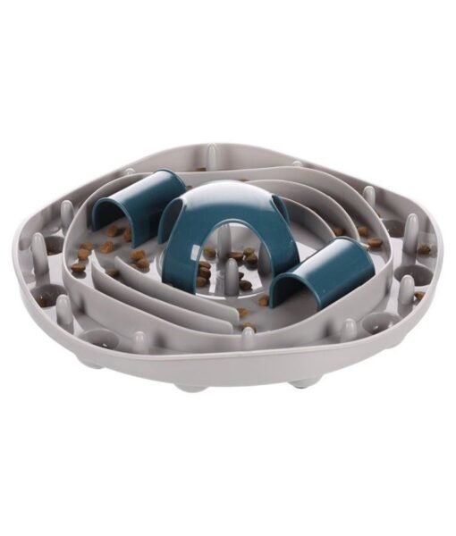Flamingo Puzzle Feeder Hanto Interactive Cat Toy Grey/Blue 28.5x7cm