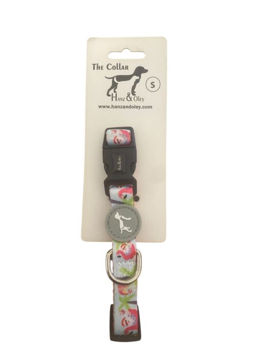 Hanz & Oley Santa Flamingo Collar SMALL (1.5cm width x 25-36cm Adjustable)