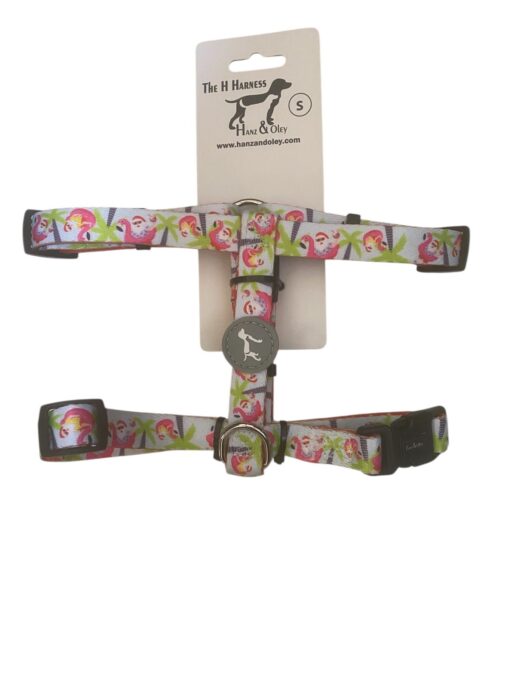 Hanz & Olet H Harness - Santa Flamingo - SMALL  (Neck 31/47cm x Chest 36/56CM) Fully adjustable
