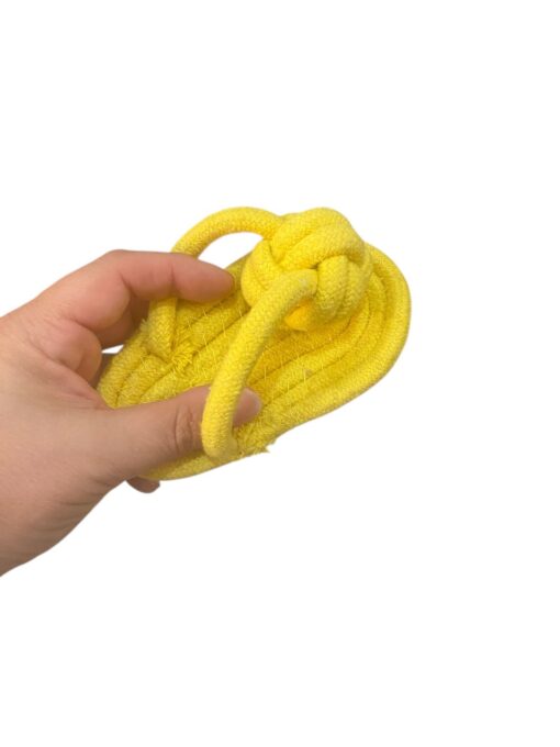 Mini Rope Flip Flop dog toy YELLOW