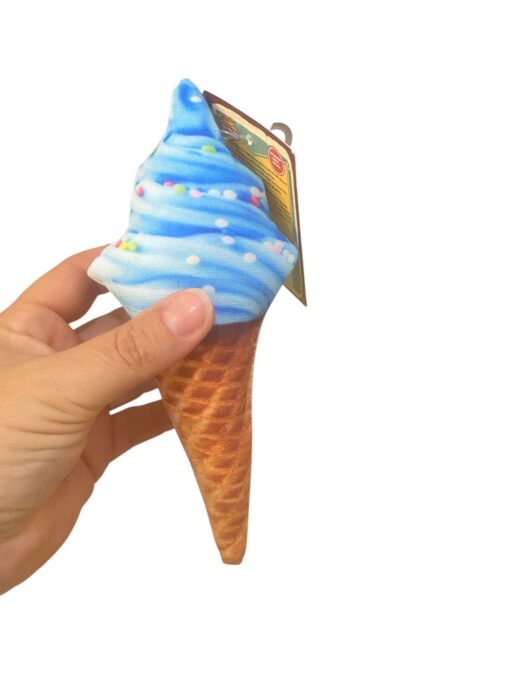 Ice Cream Dog toy  BLUE with Squeaker