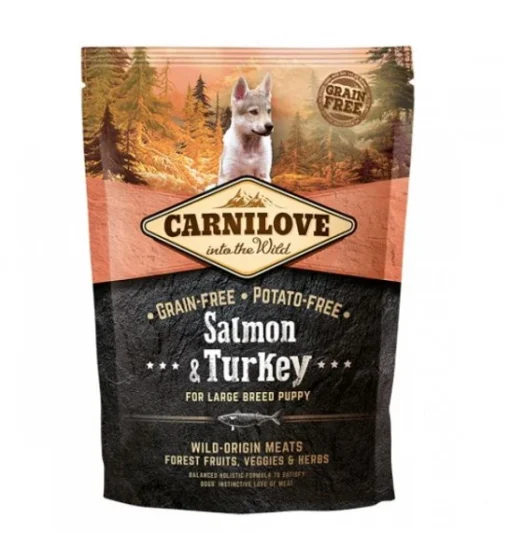 Carnilove Salmon & Turkey Large Breed Puppy Dry Food - 100g trial bags