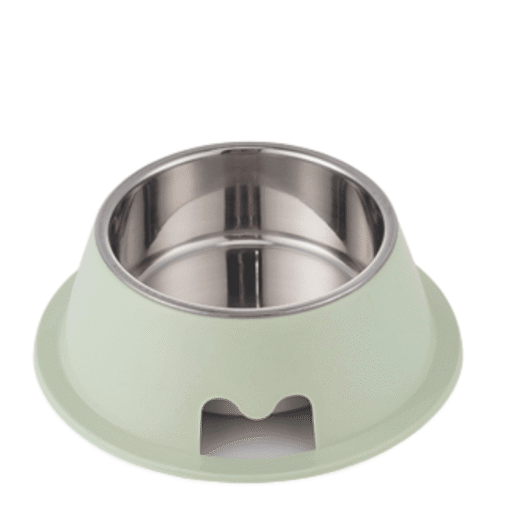 Pet Feedrer With Stainless Steel Bowl & Non Slip Rubber Bottom -13.5*6.6Cm