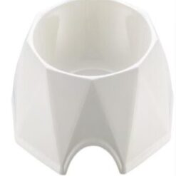 Pets Club Diamond Shape Pet Bowl（M) 19.6*19.6*6Cm-White